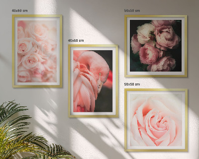 Wanddeko-set Pastellrosa Flamingos