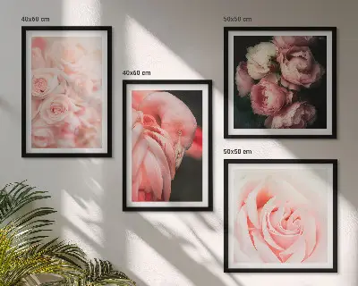 Wanddeko-Set mit pastellrosafarbenen Flamingos