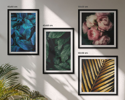 Wanddeko-set Blätter und Blüten in verschiedenen Farben