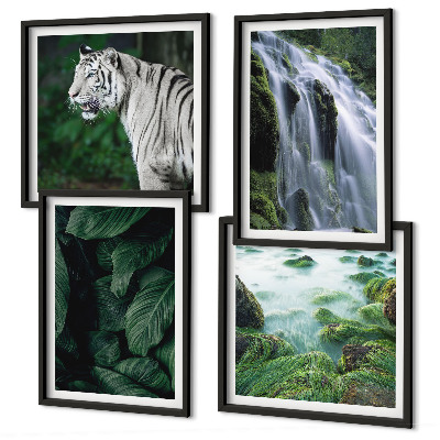 Polyptychon mit rahmen Blätter des Weißen Tigerwasserfalls
