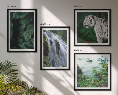 Polyptychon mit rahmen Blätter des Weißen Tigerwasserfalls