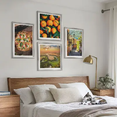 Wanddeko-Set italienische Flüsse, Hügel und Straße
