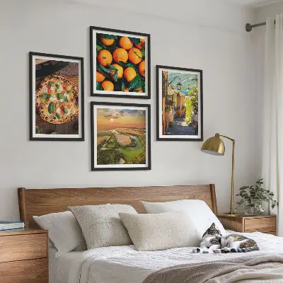 Wanddeko-Set italienische Flüsse, Hügel und Straße