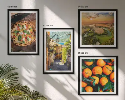 Wanddeko-Set italienische Flüsse, Hügel und Straße