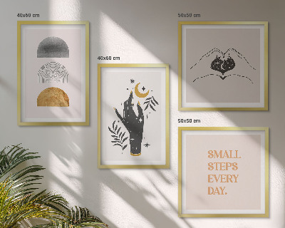 Wanddeko-set Minimalistische Boho-Illustrationen