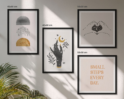 Wanddeko-set Minimalistische Boho-Illustrationen