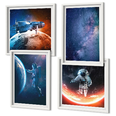 Wanddeko-set Weltraum-Astronauten-Sterne