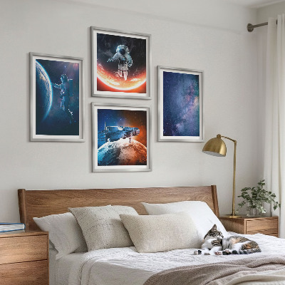Wanddeko-set Weltraum-Astronauten-Sterne
