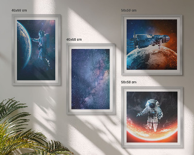 Wanddeko-set Weltraum-Astronauten-Sterne