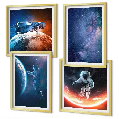 Wanddeko-set Weltraum-Astronauten-Sterne