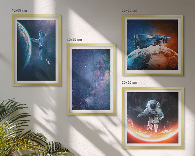 Wanddeko-set Weltraum-Astronauten-Sterne