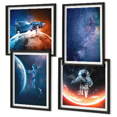 Wanddeko-set Weltraum-Astronauten-Sterne