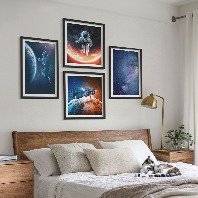 Wanddeko-set Weltraum-Astronauten-Sterne