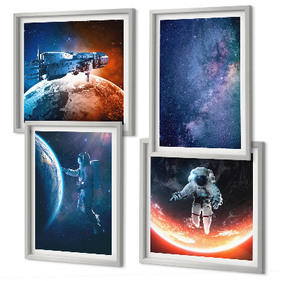 Wanddeko-set Weltraum-Astronauten-Sterne