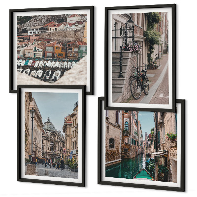 Wanddeko-set Die charmanten Straßen der Hafenstädte