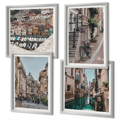 Wanddeko-set Die charmanten Straßen der Hafenstädte