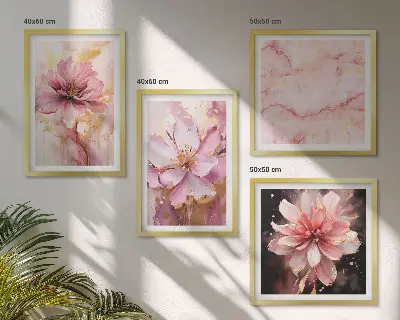 Wanddeko-Set mit Blumenarrangements aus weißen Rosen