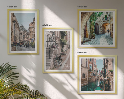 Polyptychon mit rahmen Venezianische Straßen Wasserarchitektur