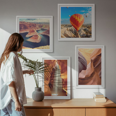 Wanddeko-set Wasserfall in der Schlucht