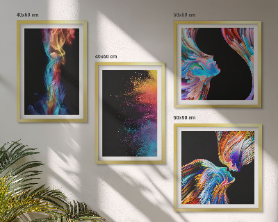 Wanddeko-set Farbenfrohe Abstraktionen, Gesichter, Formen