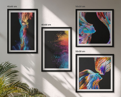 Wanddeko-set Farbenfrohe Abstraktionen, Gesichter, Formen
