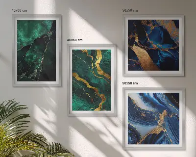 Wanddeko-Set mit eleganten Mustern auf Steinen