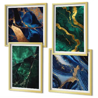Wanddeko-Set mit eleganten Mustern auf Steinen