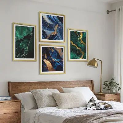 Wanddeko-Set mit eleganten Mustern auf Steinen