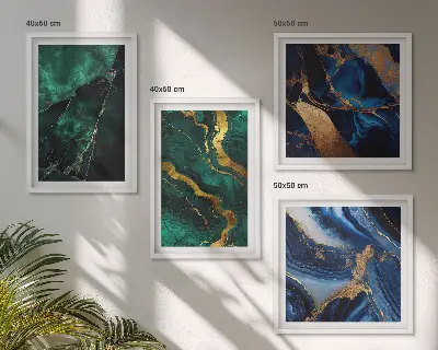 Wanddeko-Set mit eleganten Mustern auf Steinen