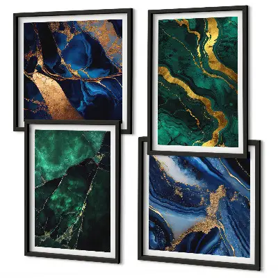 Wanddeko-Set mit eleganten Mustern auf Steinen