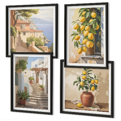 Wanddeko-set Lemon Streets Meerblick