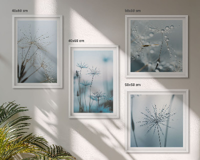 Wanddeko-set Löwenzahn-Wassertropfen