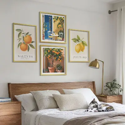 Wanddeko-Set mit Amalfi-Zitronen und -Orangen