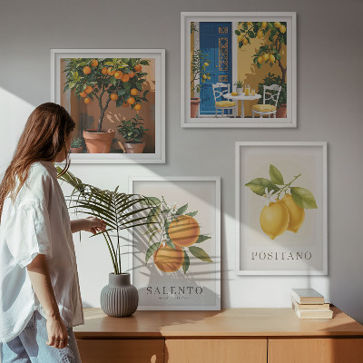 Wanddeko-set Amalfi-Zitronen und -Orangen