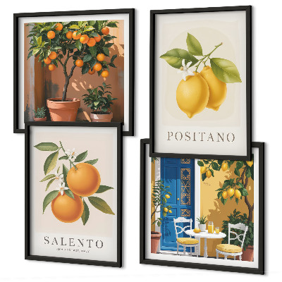 Wanddeko-set Amalfi-Zitronen und -Orangen