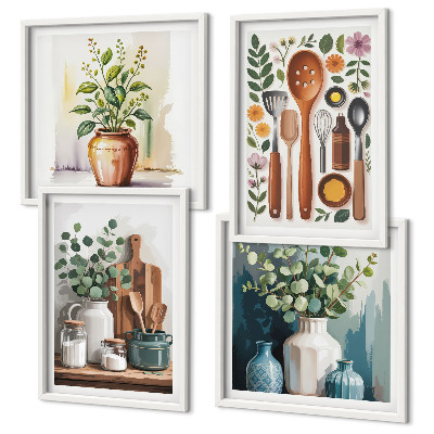 Wanddeko-set Küchenaccessoires auf pflanzlicher Basis
