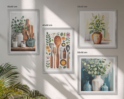 Wanddeko-set Küchenaccessoires auf pflanzlicher Basis