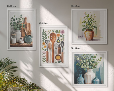 Wanddeko-set Küchenaccessoires auf pflanzlicher Basis