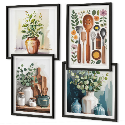 Wanddeko-set Küchenaccessoires auf pflanzlicher Basis