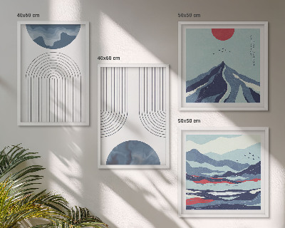 Wanddeko-set Abstrakte Berglandschaften