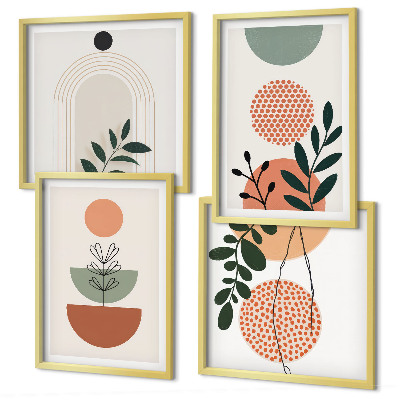 Wanddeko-set Moderne Pflanzenmotive