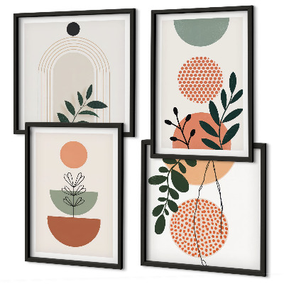 Wanddeko-set Moderne Pflanzenmotive