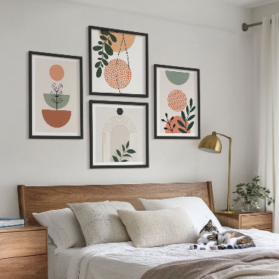 Wanddeko-set Moderne Pflanzenmotive