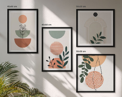 Wanddeko-set Moderne Pflanzenmotive
