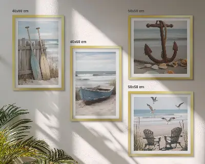 Wanddeko-Set Sommerstrände und Meereslandschaft
