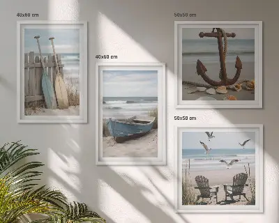 Wanddeko-Set Sommerstrände und Meereslandschaft