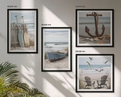 Wanddeko-Set Sommerstrände und Meereslandschaft