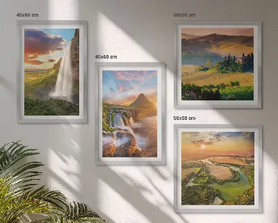 Italienische Sonnenuntergänge als gerahmtes Polyptychon