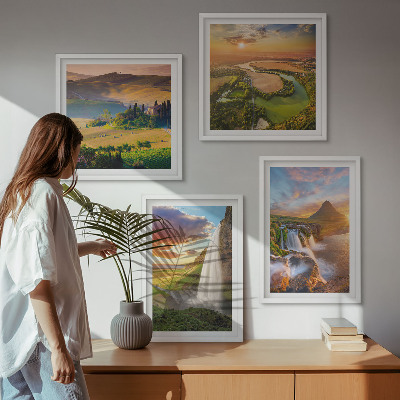 Polyptychon mit rahmen Italienische Sonnenuntergänge
