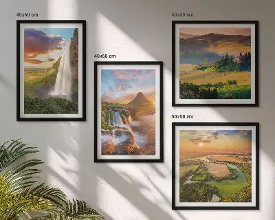 Italienische Sonnenuntergänge als gerahmtes Polyptychon